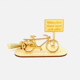 Geld oder Gutschein★ Personalisiertes Herren - Fahrrad aus Holz ★ Wünschen kann man sich alles ★ - Handarbeit kaufen