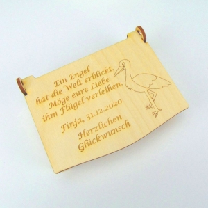 Geschenk zur Taufe Schatulle Geschenk zur Geburt Geld schenken Kiste aus Holz Holz B3-GST05 - Handarbeit kaufen