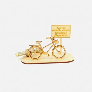 Geldgeschenk Damen, Fahrrad, Geschenk Fahrrad, Geschenk für Biker,-K24- Fahr nie schneller, als dein Schutzengel.. - Handarbeit kaufen