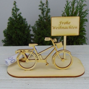 Geldgeschenk Damen, E-Fahrrad Damen, Geschenk Ebike, Geschenk für Biker, -K24- Frohe Weihnachten - Handarbeit kaufen