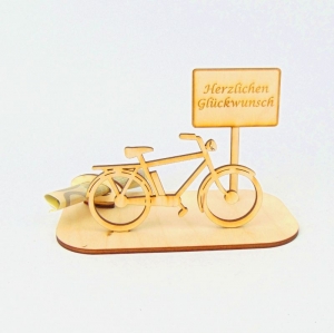 Geldgeschenk Herren, E-Fahrrad Herren, Geschenk E-Bike, Geschenk für Biker, -K24- Herzlichen Glückwunsch - Handarbeit kaufen