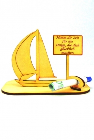 Segelschiffsreise★Geschenk zur Reise★Segeln★Segelschiff Holz★Geldgeschenk -K12-Nimm dir Zeit für die Dinge - Handarbeit kaufen