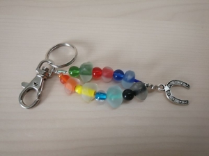 Jelly Belly, handgefertigter Schlüsselanhänger aus Glasperlen