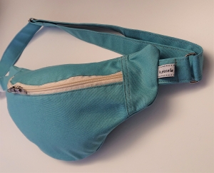 Bauchtasche in Türkis, tragbar auch als Crossbag, Umhängetasche, handmade by la piccola Antonella - Handarbeit kaufen