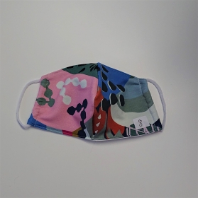 Mund - und Nasen - Maske mit buntem Muster, 2 lagig , KEIN Virenschutz , handmade by la piccola Antonella  - Handarbeit kaufen