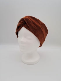 Stirnband Nicki in ockerbraun, Knotenstirnband, Turbanstirnband, Bandeau, Haarband, handmade by la piccola Antonella   