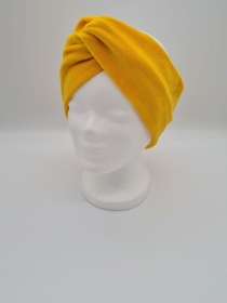 Stirnband Nicki in gelb, Knotenstirnband, Turbanstirnband, Bandeau, Haarband, handmade by la piccola Antonella   - Handarbeit kaufen