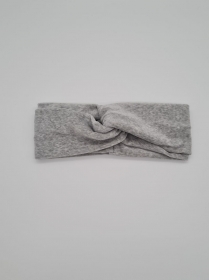 Stirnband Nicki in grau, Knotenstirnband, Turbanstirnband, Bandeau, Haarband, handmade by la piccola Antonella - Handarbeit kaufen