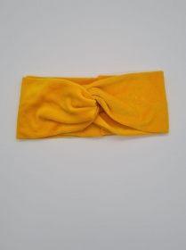 Breiteres Stirnband Nicki in gelb, Knotenstirnband, Turbanstirnband, Bandeau, Haarband, handmade by la piccola Antonella   - Handarbeit kaufen