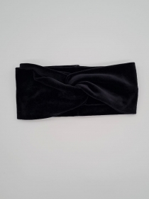 Breiteres Stirnband Nicki in schwarz, Knotenstirnband, Turbanstirnband, Bandeau, Haarband, handmade by la piccola Antonella   - Handarbeit kaufen