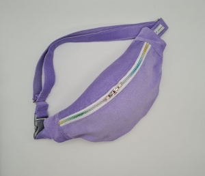 Bauchtasche aus Cord in flieder, tragbar auch als Crossbag, Umhängetasche, handmade by la piccola Antonella 