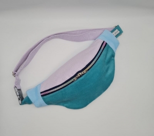 Bauchtasche Colourblocking aus Cord, tragbar auch als Crossbag, Umhängetasche, handmade by la piccola Antonella 