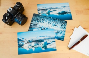 3er Set Island Gletscher Lagune Gletschereis Eissee Postkarten XXL Panorama
