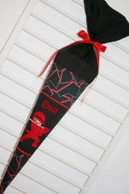 Schultüte aus Stoff zum Stepbystep Ninja Yuma - Handarbeit kaufen