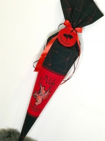 Schultüte aus Stoff Drache passend zum Ranzen Dragon Drako - Handarbeit kaufen