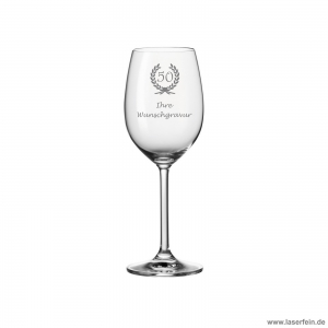 Edles Weißweinglas mit Eurer Wunschgravur (Kopie id: 100213144)
