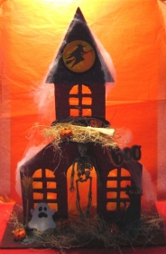 Halloween Kirche, beleuchtet - Handarbeit kaufen