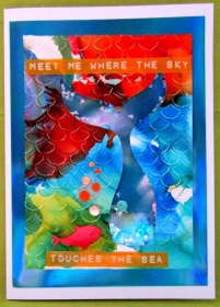 Grußkarte Mermaid - Meet me where the sky touches the see