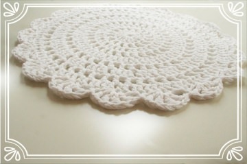 Tischset / Platzset FLORINE in weiß aus 100% Baumwolle 