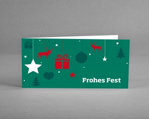 SKANDINAVISCH: Weihnachtskarte mit weihnachtlichen Symbolen ♡ selbst entworfen ♡ inkl. Kuvert und Gratis-Karte von GRUSSKARTEN.DESIGN ♡ kostenloser Versand 