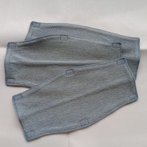 Waschbare Schweißbänder für Schutzhelme aus blauer Baumwolle - Handarbeit kaufen