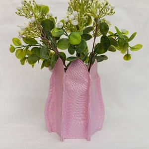 Vasenhülle aus rosa Baumwollstoff für Konservengläser - Handarbeit kaufen