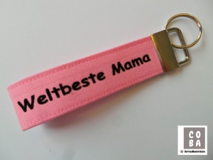 Schlüsselband Schlüssband * Weltbeste Mama *  #mitLiebegenäht - Handarbeit kaufen