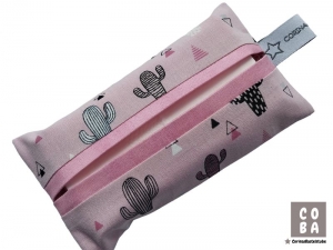 Tatüta Taschentüchertasche Kaktus rosa Tasche Etui  - Handarbeit kaufen