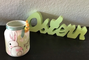  Teelichtglas ♥ Ostern ♥️ Geschenk ♥️ upcycling ♥ Unikat - Osterhase  - Handarbeit kaufen