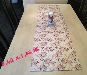 Läufer  ❤️ Tischläufer ❤️ Tischdecke ❤️ Geschenk ❤️ Deko ❤️  Unikat - Rosen  rose-grau - Handarbeit kaufen