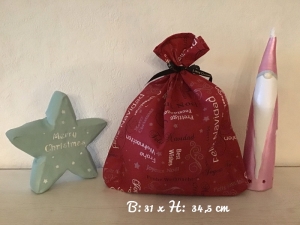 Nikolausbeutel ❤️ Weihnachtsbeutel ❤️ Geschenksäckchen  ❤️Unikat - Merry Christmas - Handarbeit kaufen