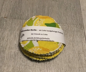Abschminkpads ❤️ 6er ❤️ wiederverwendbar ❤️ Geschenk ❤️ Einzigartig ❤️ Unikate - Zitronen