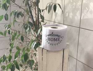 ToilettenpapierBanderole ❤️ KlopapierBanderole ❤️ Freche Sprüche ❤️ Geschenk  ❤️ Unikat - welcome Home - Handarbeit kaufen