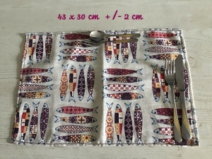 2er TischSet ❤️ FrühstücksSet ❤️  Frühstückstisch  ❤️ Unikat - Fische - Handarbeit kaufen
