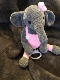 Baby Spieluhr Elefant, Mädchen, gehäkelt, handmade,Geschenk, neu