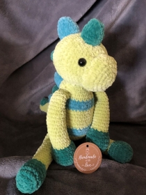 Kuscheltier Häkeltier Dino handmade gehäkelt Geschenk Junge Amigurumi neu - Handarbeit kaufen
