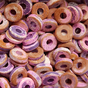 50 Keramikperlen Zwischenstücke R3-1306 pink-violett-braun ravel