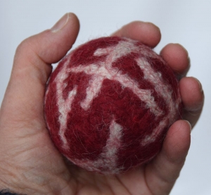 Großer Filzball Wolle waschbar handgemacht zum Spielen, Jonglieren, Handtraining, Entspannen