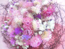 Blumenstrauß in rosa, Ø 16cm
