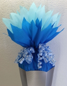 Schultüte Zuckertüte Rohling zum selbst verzieren Rohling 70 75 80 85 90 100 cm / 1m für Jungs HANDARBEIT blau silber hellblau türkis - Handarbeit kaufen