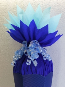 Schultüte Zuckertüte Rohling zum selbst verzieren Rohling 70 75 80 85 90 100 cm für Jungs HANDARBEIT dunkelblau hellblau - Handarbeit kaufen