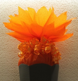 Schultüte Zuckertüte Rohling zum selbst verzieren Rohling 70 75 80 85 90 100 cm für Jungs HANDARBEIT schwarz orange - Handarbeit kaufen