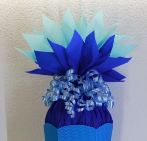 Schultüte Zuckertüte Rohling zum selbst verzieren Rohling 70 75 80 85 90 100 cm / 1m für Jungs HANDARBEIT blau königblau hellblau dunkelblau türkis - Handarbeit kaufen