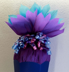 Schultüte Zuckertüte Rohling zum selbst verzieren Rohling 70 75 80 85 90 100 cm für Mädchen HANDARBEIT dunkelblau lila rosa blau - Handarbeit kaufen