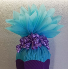 Schultüte Zuckertüte Rohling zum selbst verzieren Rohling 70 75 80 85 90 100 cm für Mädchen HANDARBEIT lila hellblau - Handarbeit kaufen