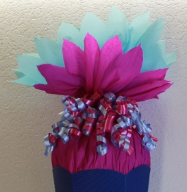 Schultüte Zuckertüte Rohling zum selbst verzieren Rohling 70 75 80 85 90 100 cm für Mädchen HANDARBEIT dunkelblau hellblau pink - Handarbeit kaufen