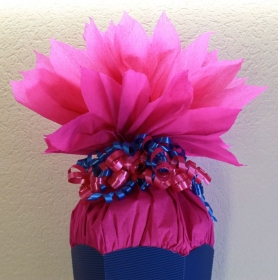 Schultüte Zuckertüte Rohling zum selbst verzieren Rohling 70 75 80 85 90 100 cm / 1 m für Mädchen HANDARBEIT dunkelblau silber pink - Handarbeit kaufen