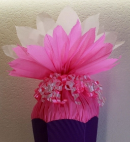 Schultüte Zuckertüte Rohling zum selbst verzieren Rohling 70 75 80 85 90 100 cm / 1m für Mädchen HANDARBEIT lila rosa weiß - Handarbeit kaufen