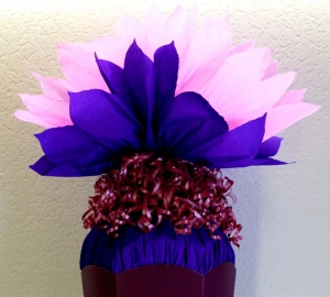 Schultüte Zuckertüte Rohling zum selbst verzieren Rohling 70 75 80 85 90 100 cm / 1m für Mädchen HANDARBEIT violett dunkelblau rosa - Handarbeit kaufen