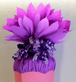 Schultüte Zuckertüte OHNE BUCHSTABEN!!! Rohling zum selbst verzieren Rohling 70 75 80 85 90 100 cm / 1m für Mädchen HANDARBEIT rosa lila violett - Handarbeit kaufen